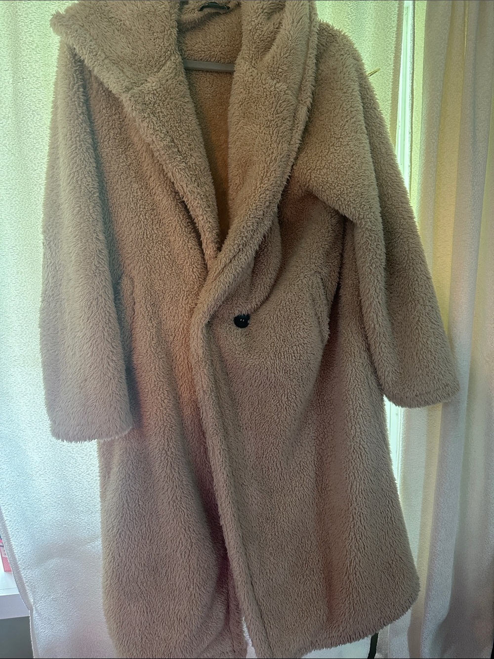 PrettyLittleThing Camel Teddy Faux-Shearling Coat
